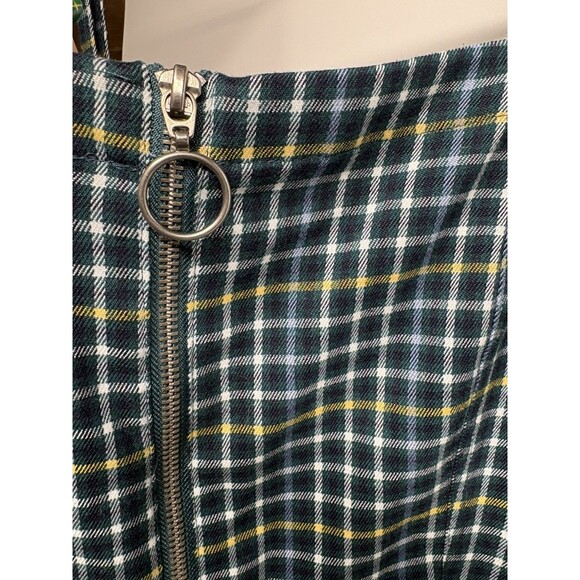 AEROPOSTALE Womens Small Plaid Zip Front Dress Spaghetti Strap Dark Academia Y2K - Picture 9 of 9